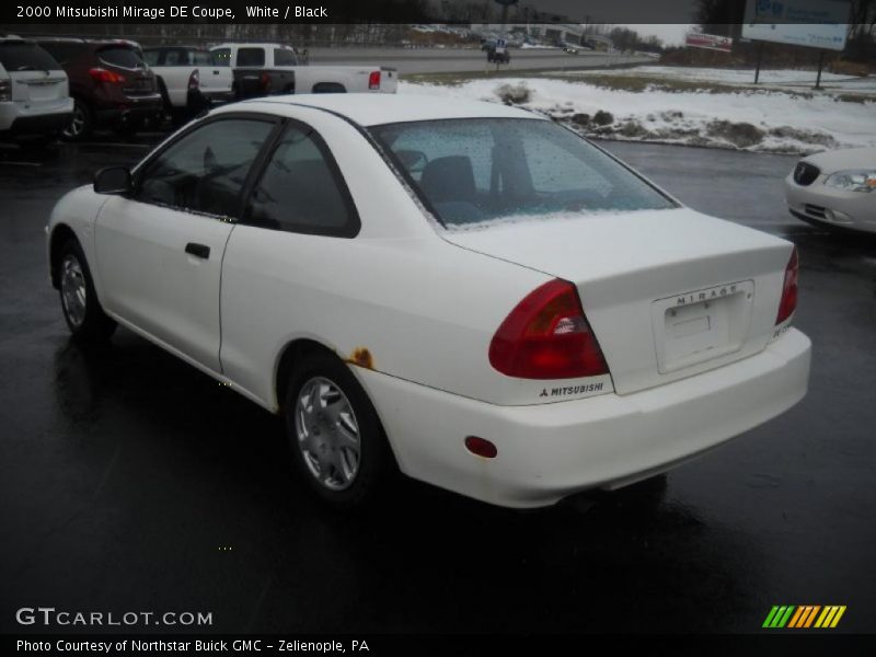 White / Black 2000 Mitsubishi Mirage DE Coupe
