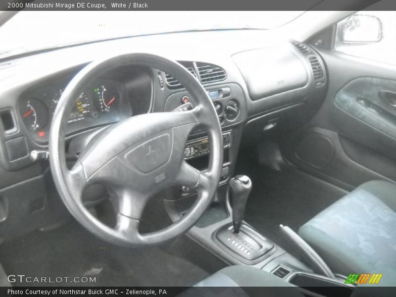 White / Black 2000 Mitsubishi Mirage DE Coupe