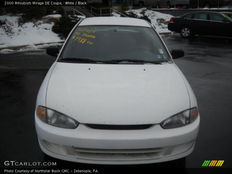 White / Black 2000 Mitsubishi Mirage DE Coupe