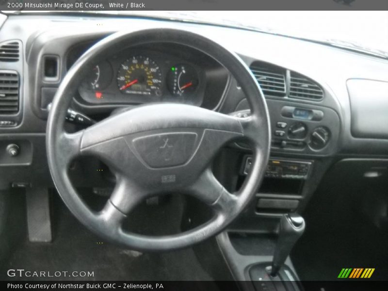 White / Black 2000 Mitsubishi Mirage DE Coupe
