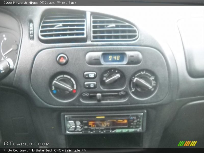 White / Black 2000 Mitsubishi Mirage DE Coupe