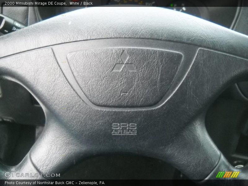 White / Black 2000 Mitsubishi Mirage DE Coupe