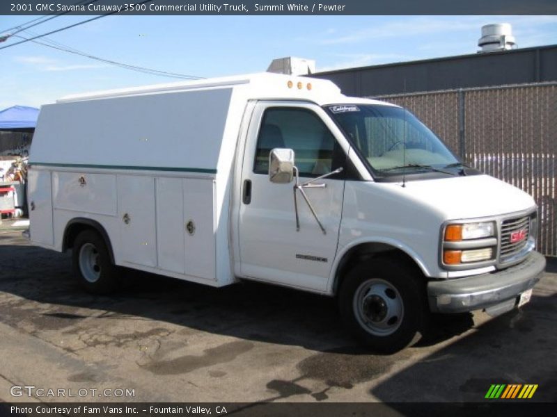 Summit White / Pewter 2001 GMC Savana Cutaway 3500 Commercial Utility Truck