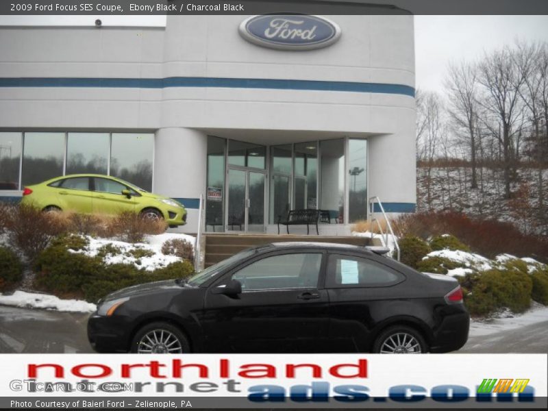 Ebony Black / Charcoal Black 2009 Ford Focus SES Coupe