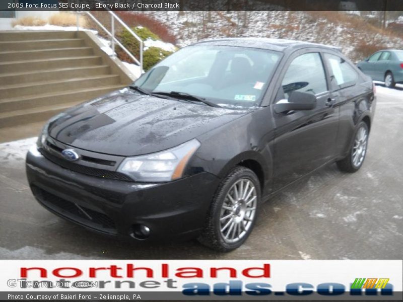 Ebony Black / Charcoal Black 2009 Ford Focus SES Coupe