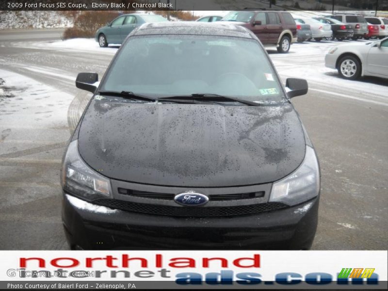 Ebony Black / Charcoal Black 2009 Ford Focus SES Coupe