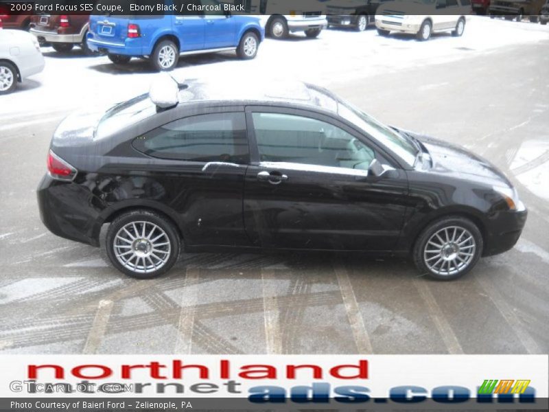 Ebony Black / Charcoal Black 2009 Ford Focus SES Coupe