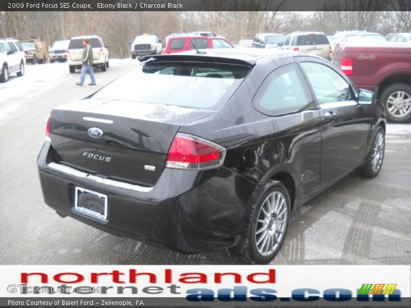 Ebony Black / Charcoal Black 2009 Ford Focus SES Coupe