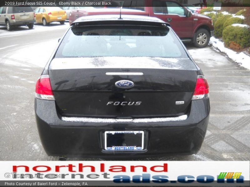 Ebony Black / Charcoal Black 2009 Ford Focus SES Coupe