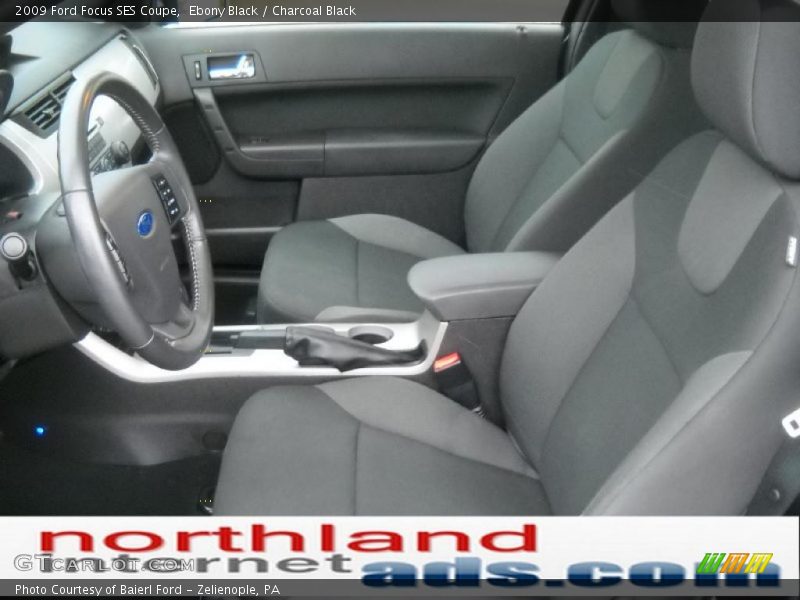 Ebony Black / Charcoal Black 2009 Ford Focus SES Coupe