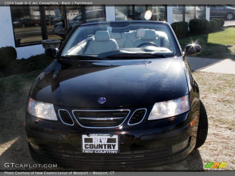 Black / Parchment 2004 Saab 9-3 Arc Convertible