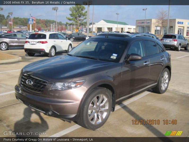 Beryllium 16 Metallic / Graphite 2008 Infiniti FX 35