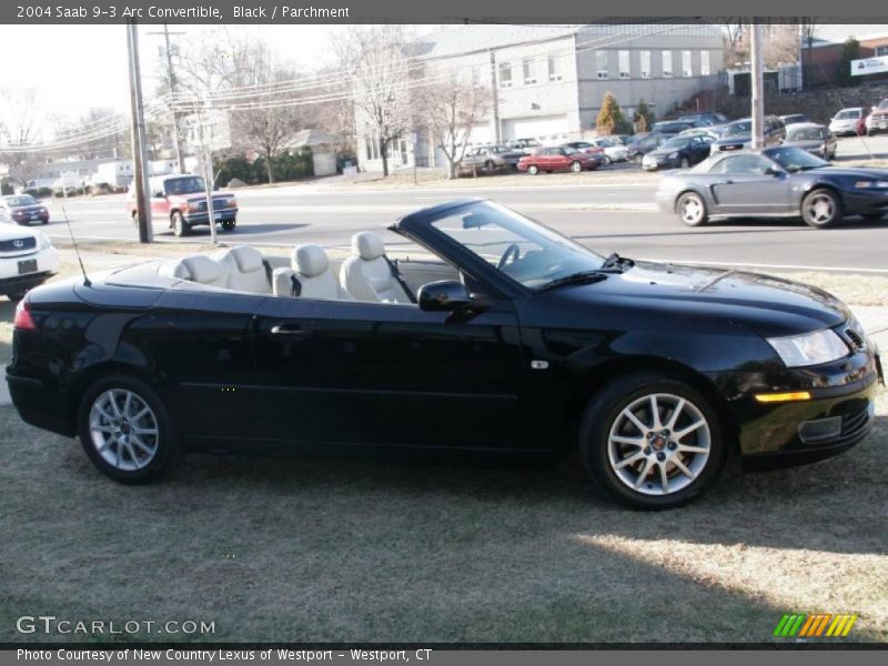 Black / Parchment 2004 Saab 9-3 Arc Convertible