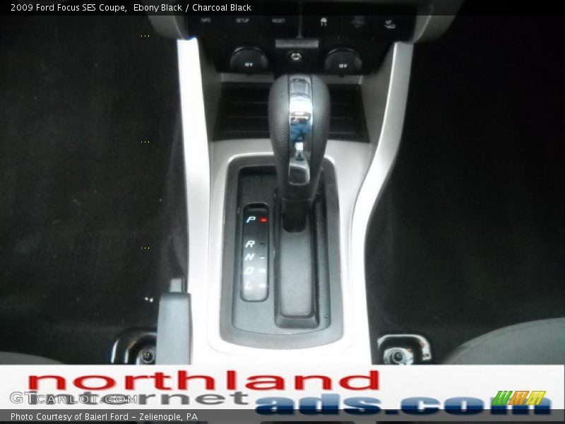 Ebony Black / Charcoal Black 2009 Ford Focus SES Coupe