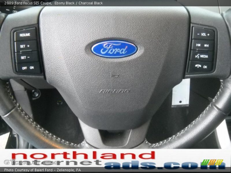 Ebony Black / Charcoal Black 2009 Ford Focus SES Coupe