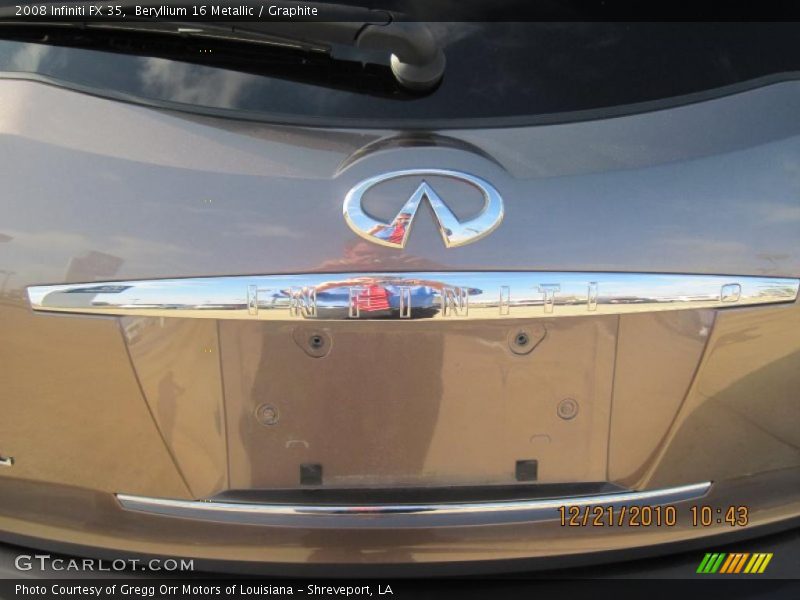 Beryllium 16 Metallic / Graphite 2008 Infiniti FX 35