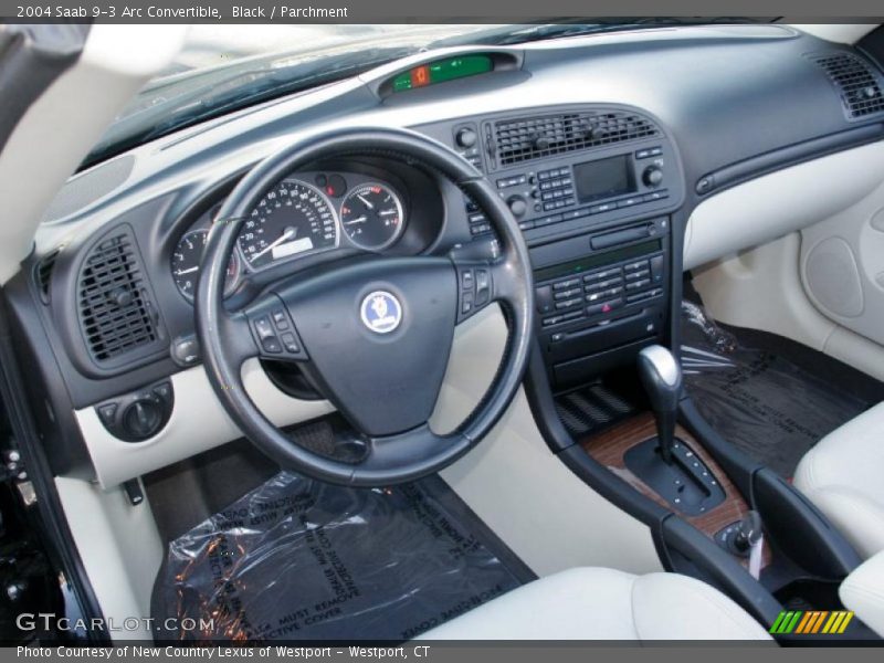 Black / Parchment 2004 Saab 9-3 Arc Convertible