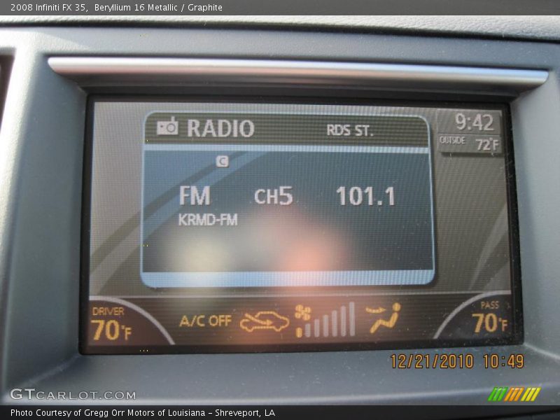 Beryllium 16 Metallic / Graphite 2008 Infiniti FX 35