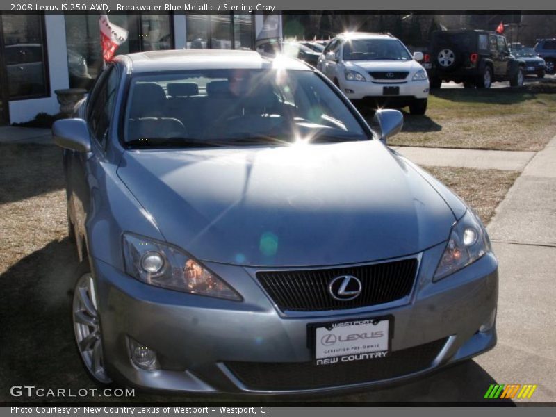 Breakwater Blue Metallic / Sterling Gray 2008 Lexus IS 250 AWD