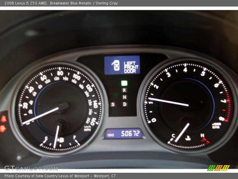 Breakwater Blue Metallic / Sterling Gray 2008 Lexus IS 250 AWD