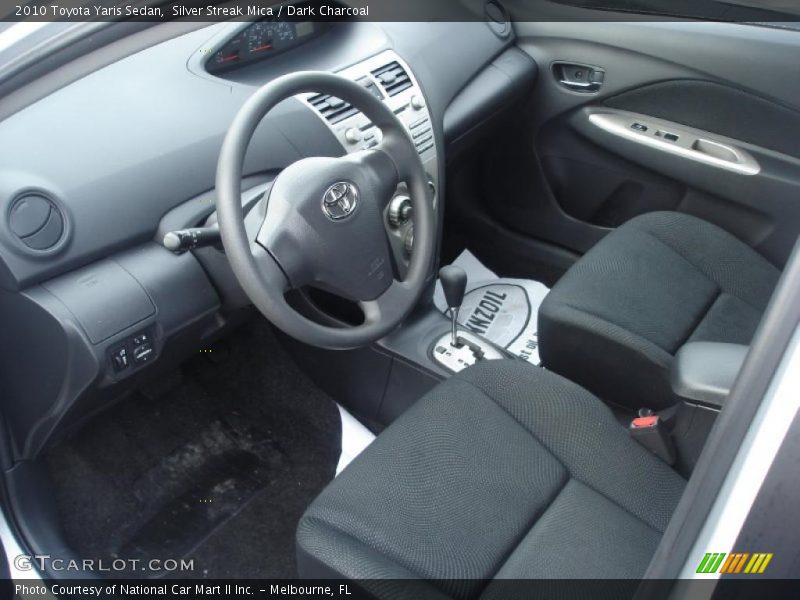Silver Streak Mica / Dark Charcoal 2010 Toyota Yaris Sedan