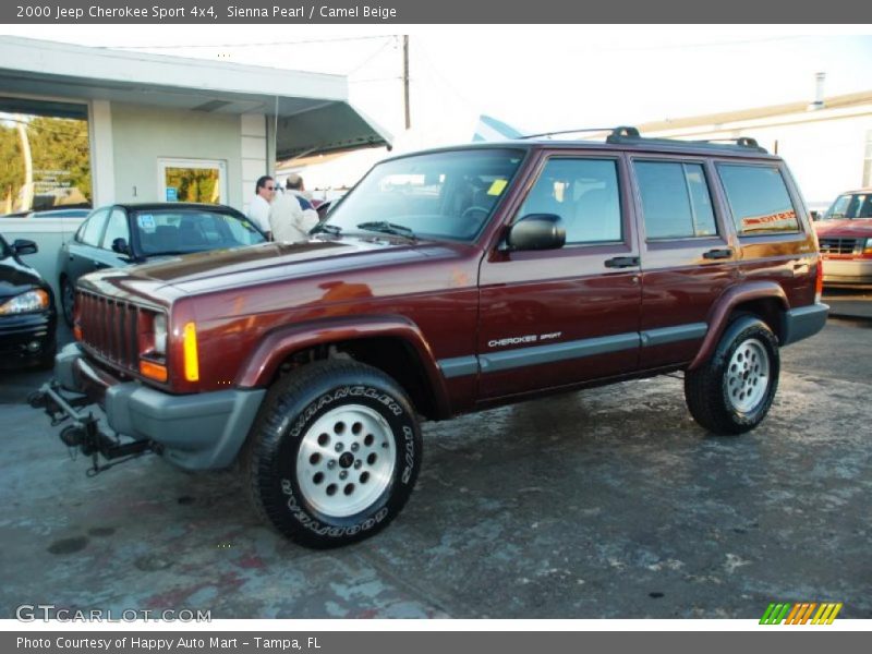 Sienna Pearl / Camel Beige 2000 Jeep Cherokee Sport 4x4