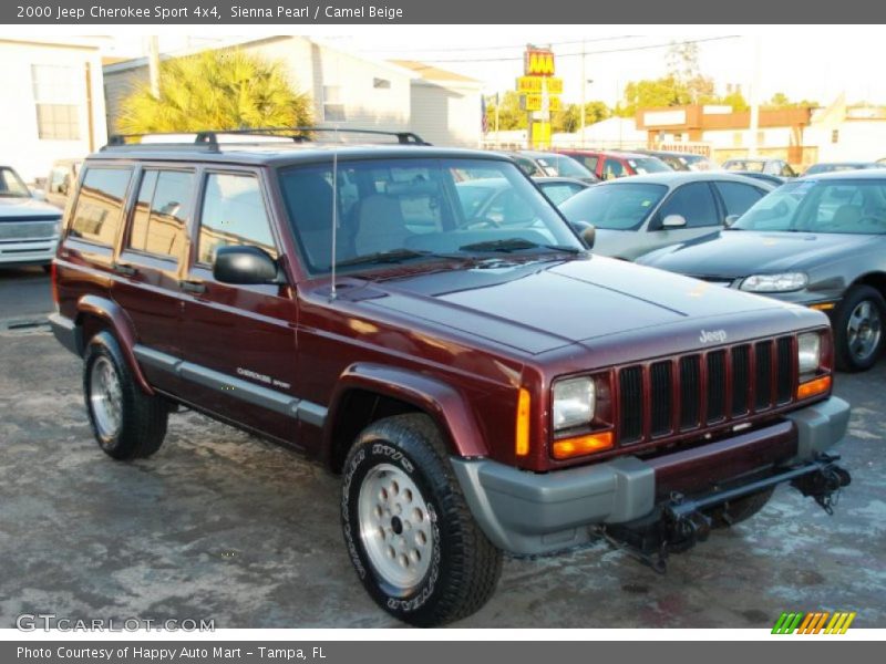 Sienna Pearl / Camel Beige 2000 Jeep Cherokee Sport 4x4