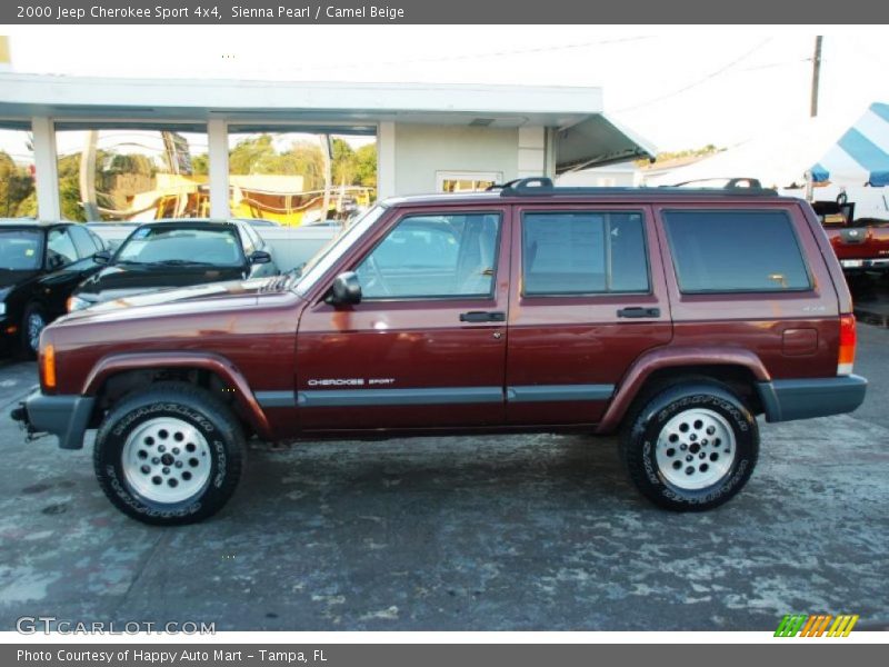 Sienna Pearl / Camel Beige 2000 Jeep Cherokee Sport 4x4