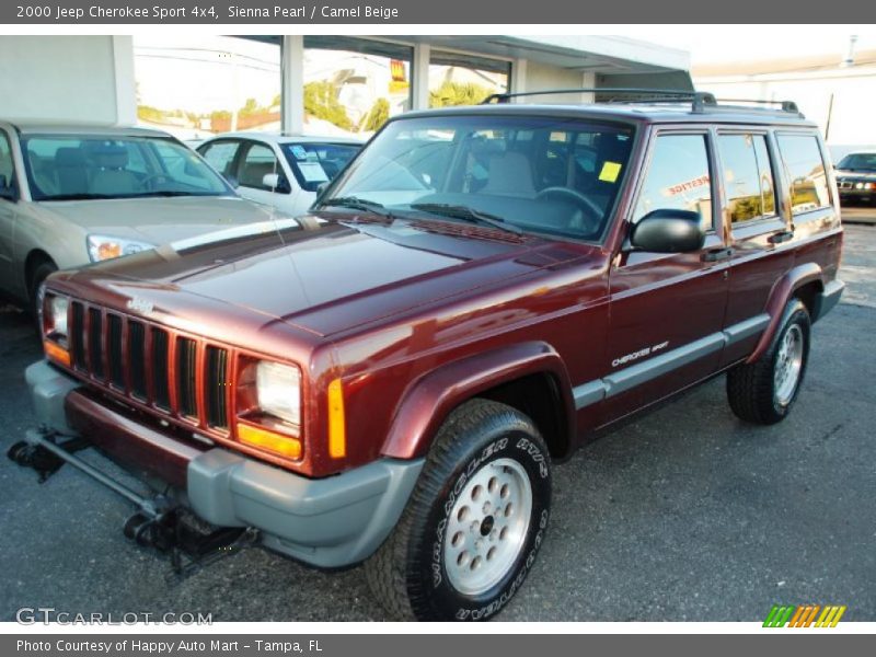 Sienna Pearl / Camel Beige 2000 Jeep Cherokee Sport 4x4