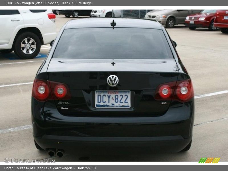 Black / Pure Beige 2008 Volkswagen Jetta SE Sedan