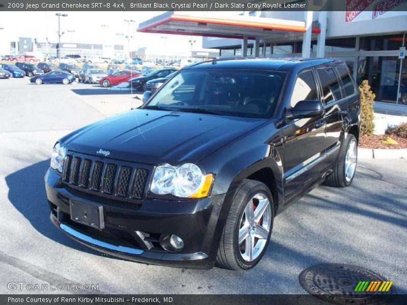 Brilliant Black Crystal Pearl / Dark Slate Gray Royale Leather 2009 Jeep Grand Cherokee SRT-8 4x4