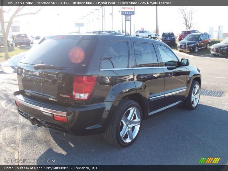 Brilliant Black Crystal Pearl / Dark Slate Gray Royale Leather 2009 Jeep Grand Cherokee SRT-8 4x4
