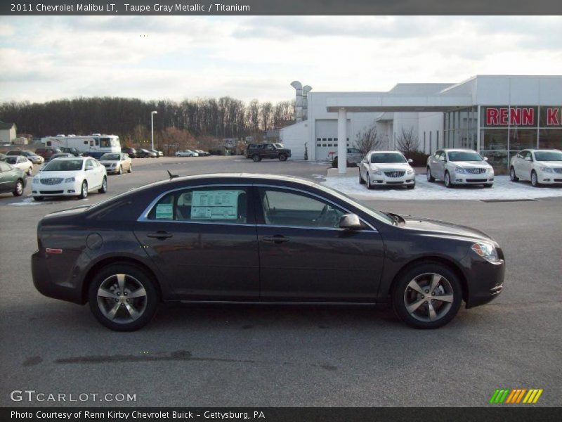 Taupe Gray Metallic / Titanium 2011 Chevrolet Malibu LT