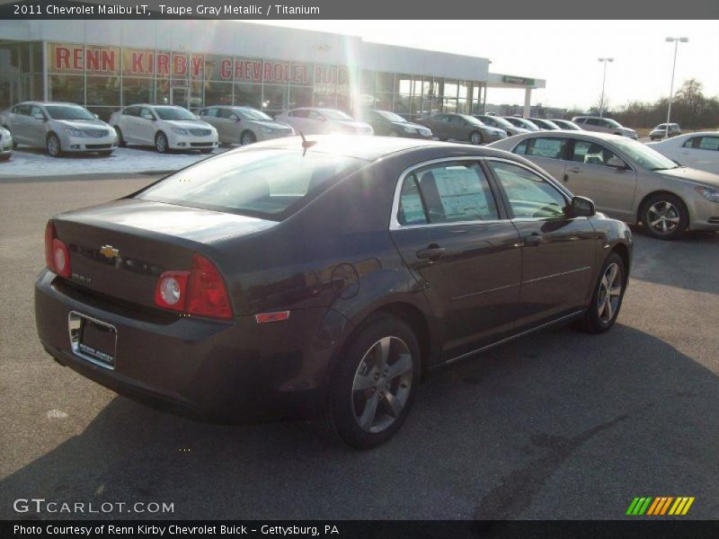 Taupe Gray Metallic / Titanium 2011 Chevrolet Malibu LT
