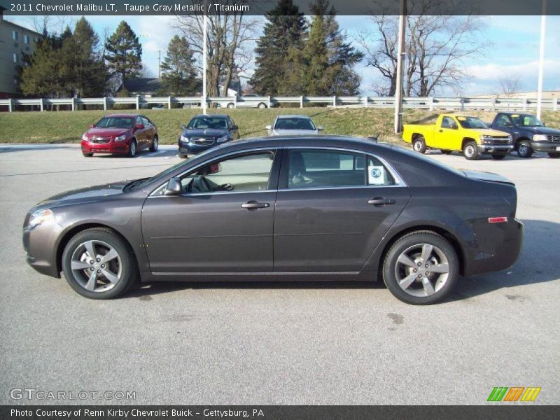 Taupe Gray Metallic / Titanium 2011 Chevrolet Malibu LT