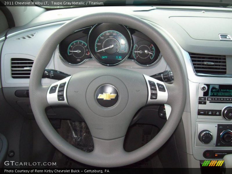 Taupe Gray Metallic / Titanium 2011 Chevrolet Malibu LT