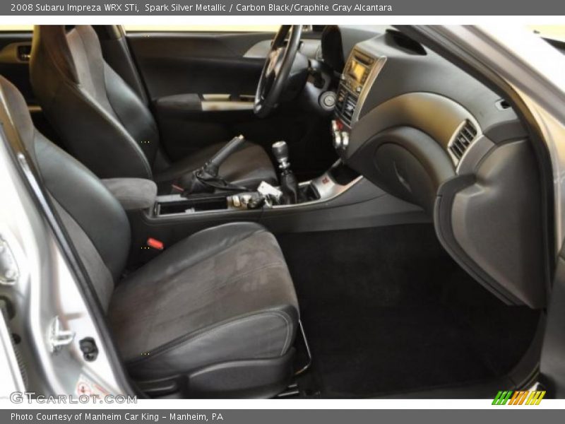 Spark Silver Metallic / Carbon Black/Graphite Gray Alcantara 2008 Subaru Impreza WRX STi