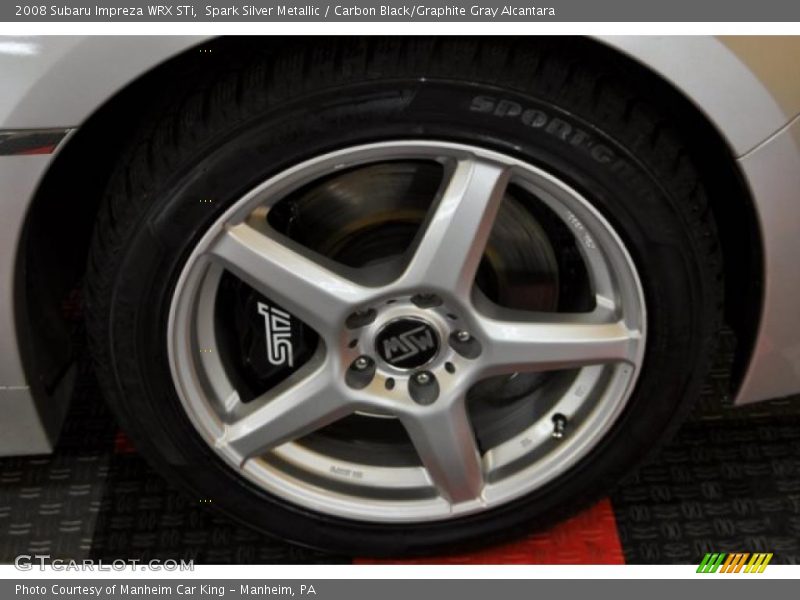 Spark Silver Metallic / Carbon Black/Graphite Gray Alcantara 2008 Subaru Impreza WRX STi