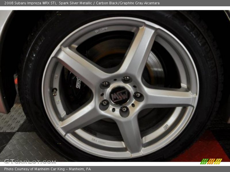 Spark Silver Metallic / Carbon Black/Graphite Gray Alcantara 2008 Subaru Impreza WRX STi
