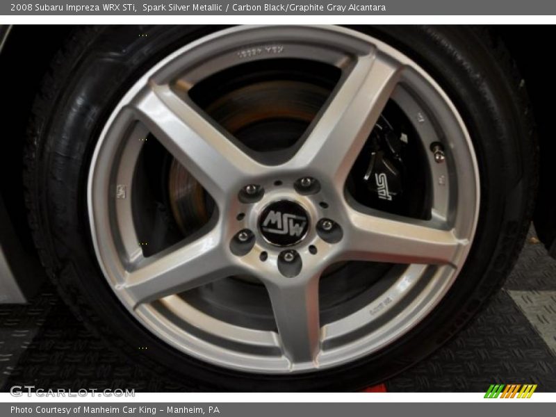 Spark Silver Metallic / Carbon Black/Graphite Gray Alcantara 2008 Subaru Impreza WRX STi