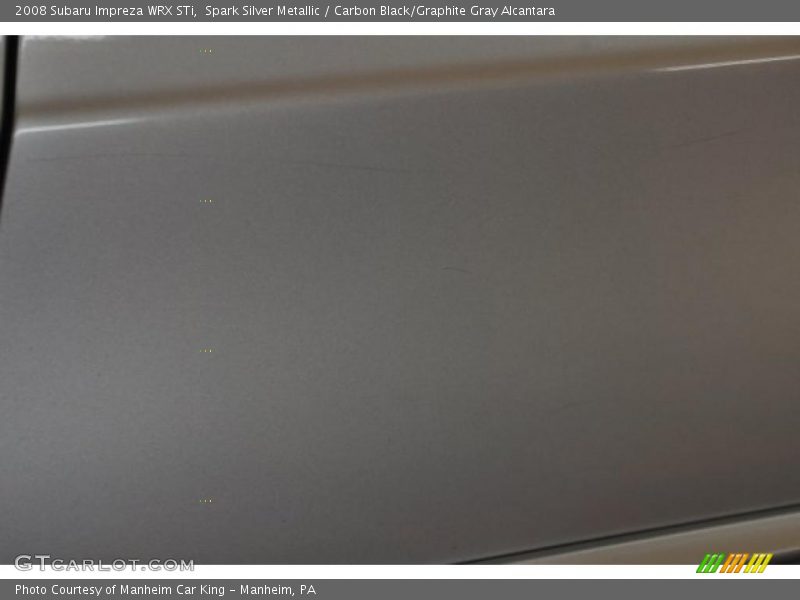 Spark Silver Metallic / Carbon Black/Graphite Gray Alcantara 2008 Subaru Impreza WRX STi
