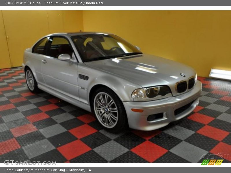 Titanium Silver Metallic / Imola Red 2004 BMW M3 Coupe