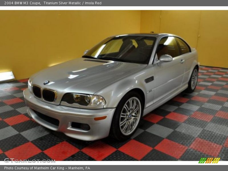 Titanium Silver Metallic / Imola Red 2004 BMW M3 Coupe