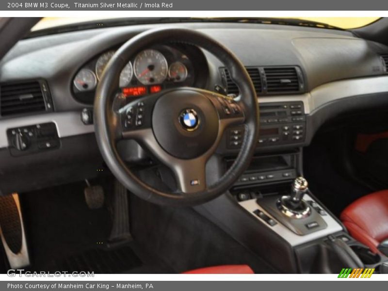 Titanium Silver Metallic / Imola Red 2004 BMW M3 Coupe