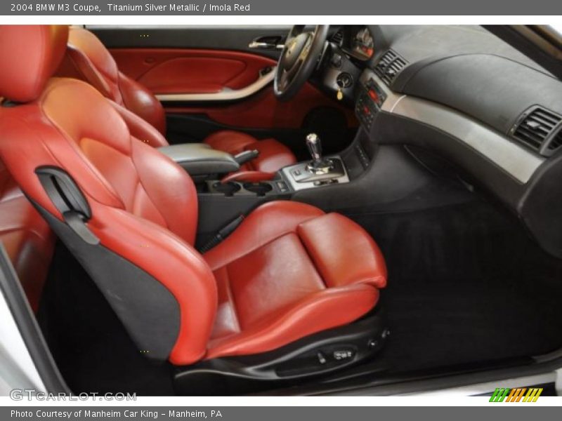 Titanium Silver Metallic / Imola Red 2004 BMW M3 Coupe