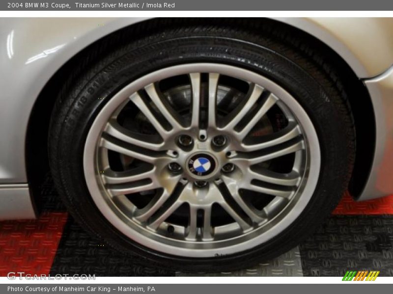 Titanium Silver Metallic / Imola Red 2004 BMW M3 Coupe