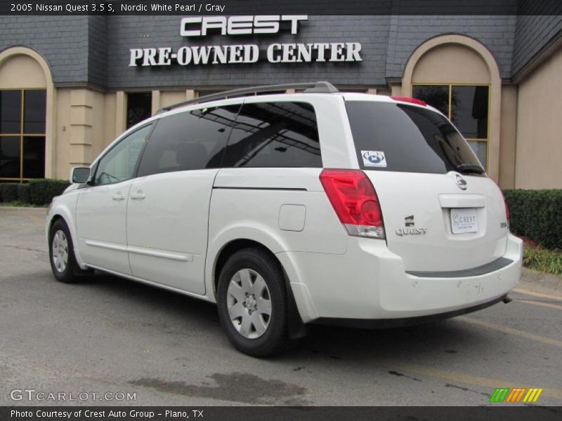 Nordic White Pearl / Gray 2005 Nissan Quest 3.5 S