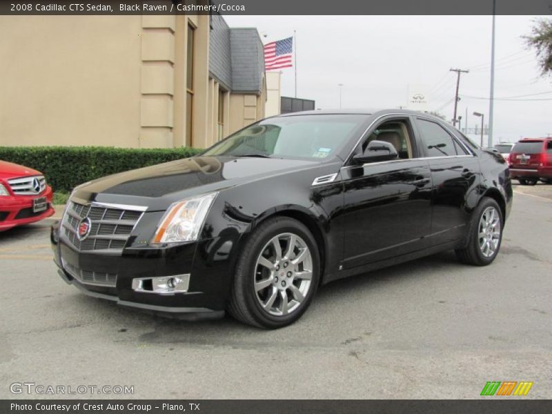 Black Raven / Cashmere/Cocoa 2008 Cadillac CTS Sedan