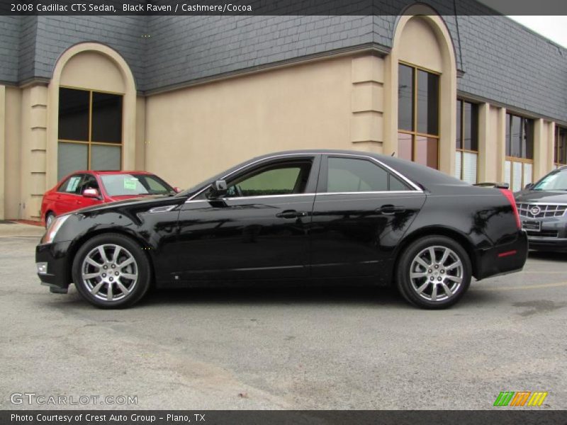 Black Raven / Cashmere/Cocoa 2008 Cadillac CTS Sedan