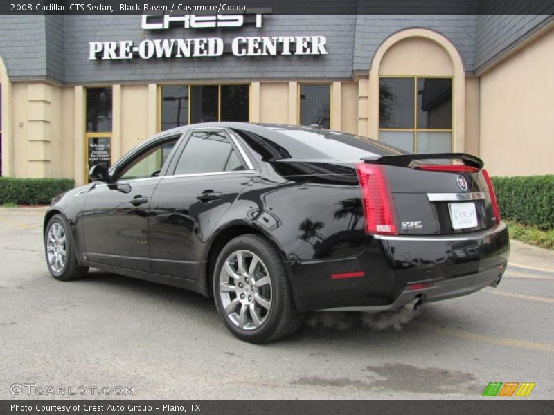 Black Raven / Cashmere/Cocoa 2008 Cadillac CTS Sedan